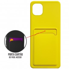 Capa para Motorola Moto Edge 20 Lite - Emborrachada Case Card Amarela